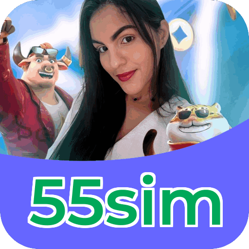 Passo a passo visual mostrando processo de download e instalação do aplicativo 55sim